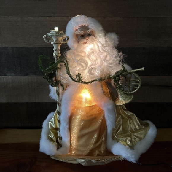 Vintage Christmas Trim A Home Magical Christmas Santa w/ Box Fiber Optic Santa - Picture 4 of 13